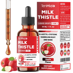 Tenmido Milk Thistle Drops bottle for easy daily wellness.