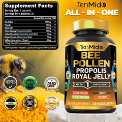 Tenmido Propolis extract bottle highlighting natural support for wellness