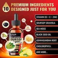 Tenmido Sea Moss ingredient panel highlights natural minerals for wellness.