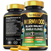 Tenmido Wormwood capsules bottle for convenient daily support.