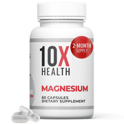 TenX Health Magnesium bottle pour shows easy daily use for sleep support.