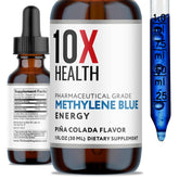 10X Health System Methylene Blue Drops bottle highlighting energy support potential