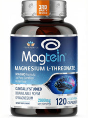 Teraputics Magtein brain capsules for memory and focus support.