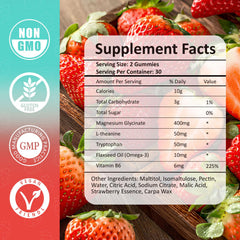 Terbalroot gummies strawberry chew showing sugar-free vegan formula for daily calm.