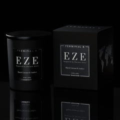 Terminal B EZE front label detail highlights premium craftsmanship.