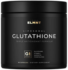 Terra Elmnt 2150mg liposomal glutathione bottle emphasizes potency for daily use.