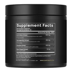 Terra Elmnt bottle label shows USA manufacturing and third-party testing