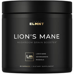 Terra Elmnt Lions Mane capsules front view for daily focus support