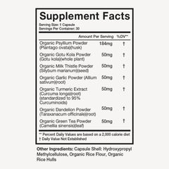 Terra Health Essentials Detox daily capsule near glass illustrates simple daily ritual.