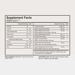 Terra Health Essentials Solusticks Gut close-up highlights L-Glutamine and plant blends for nourishment.