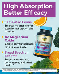 Terranics magnesium complex bottle on shelf shows non-GMO and vegan capsules