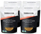 Terrasoul Lion's Mane powder bottle front for daily wellness routines.