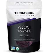 Terrasoul Organic Acai Powder 4oz pouch for rich flavor and antioxidants.