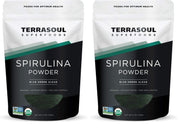 Terrasoul Organic Spirulina powder packaging close-up highlighting freshness and reseal