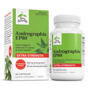 Terry Naturally Andrographis EP80 bottle front showing packaging for immune and liver support.