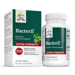Terry Naturally Bacteril Extra Strength bottle and label highlighting immune and GI support