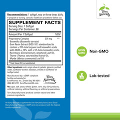 Close-up of BosMed softgels from Terry Naturally for respiratory support.