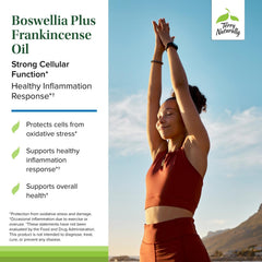 Label detail of Terry Naturally Boswellia Plus Frankincense Oil highlighting clean ingredients
