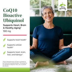 Terry Naturally CoQ10 BioActive softgels close-up shows smooth texture.