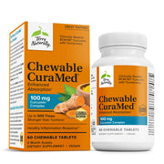 Terry Naturally CuraMed 100mg curcumin bottle with enhanced absorption supports daily brain and liver wellness.