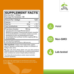 Terry Naturally CuraMed softgels closeup for easy daily intake.