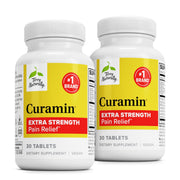 Terry Naturally Curamin Extra Strength bottle front, highlighting joint and muscle support.