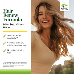 Softgels in bottle for convenient daily use to support hair health