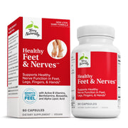 Terry Naturally Healthy Feet & Nerves bottle with vegan capsules for daily support.