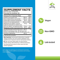 Capsules closeup showing easy daily joint support with Terry Naturally.