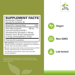 Terry Naturally Olive Extract EP20 capsules closeup for daily immune and heart health