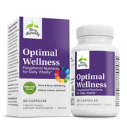 Terry Naturally Optimal Wellness bottle front view for easy daily immune and brain support.