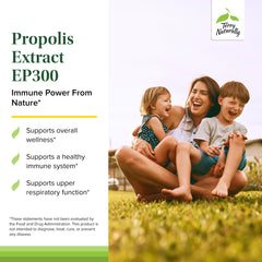 Terry Naturally Propolis Extract EP300 capsules closeup shows potent formulation