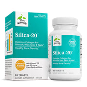 Terry Naturally Silica-20 bottle pour supports easy daily use for hair, skin, and nails.