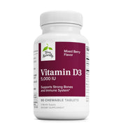 Terry Naturally Vitamin D3 5000 IU tablet on white background for bone health and immune support.