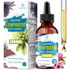 Tervaies Liposomal Lymph Drops bottle, compact travel-friendly daily routine