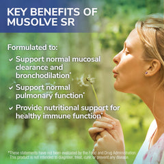 Close-up of MuSolve SR label with dosage and brand