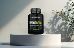 TESTOS BOOST Advanced Formula capsules ready for everyday use and sustained stamina
