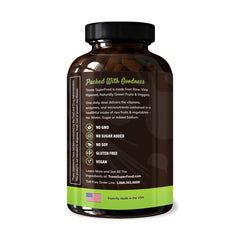 Texas SuperFood 180 capsules pack indicating convenient daily nutrition.