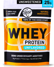 TGS Nutrition 100 Whey Unflavored Powder close-up ideal for quick custom shakes
