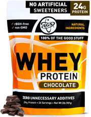 TGS Nutrition chocolate whey powder bottle highlighting clean ingredients for post workout recovery