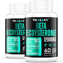 Thalacy 1200mg Beta Ecdysterone bottle highlighting high-purity formula for lean muscle