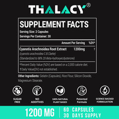 Thalacy ecdysterone capsules close-up showing high-purity formula