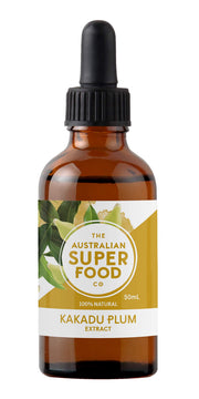 The Australian Superfood Kakadu Plum Extract bottle ready for daily smoothies, adds a vitamin C boost