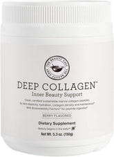 The Beauty Chef Deep Marine Collagen bottle highlighting berry flavor and skin hydration