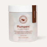 The Beauty Chef Plumpers bottle with tablets supports skin elasticity and hydration.