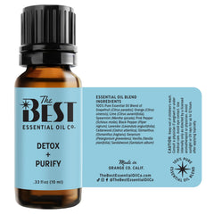 The Best Detox Purify diffuser pour releasing citrus and mint notes.