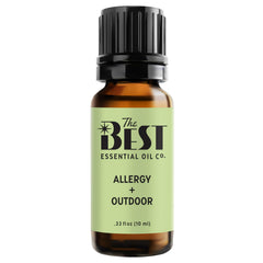The Best Essential Oil Co Allergy + Outdoor bottle ready for diffusion at home