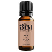 The Best Essential Oil Co Hair + Scalp Blend bottle closeup for easy daily use.