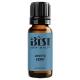 The Best Essential Oil Co Juniper Berry oil bottle offers forest-inspired aroma for mood refreshment.