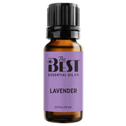 The Best Essential Oil Co Lavender bottle closeup shows pure, calming aroma